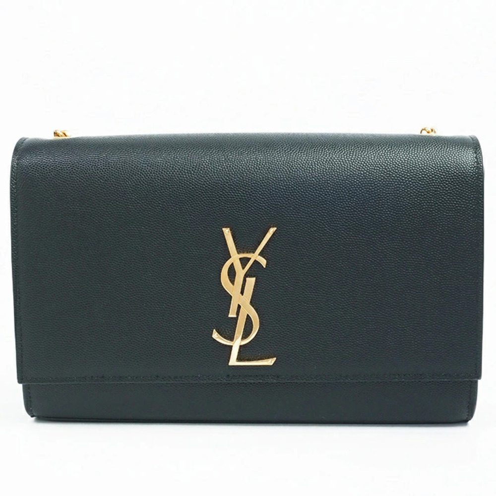 Yves Saint Laurent Cassandra Monogram Chain Shoulder Bag Black